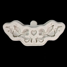 Minsunbak силиконовая форма с изображением ангела украшение торта мастикой инструмент 2024 - купить недорого