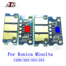 Тонер-картридж чип для Konica Minolta Bizhub C 200 203 353 253 210 совместимый копир запасные части C200 C203 C353 C253 C210 2024 - купить недорого