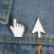 2019 Cursors Enamel Pin Mouse Arrow Hand badge brooch Shirt Collar White Simple Computer Jewelry Gift for Programmer trinket 2024 - buy cheap