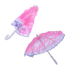 1 шт. милый розовый мини зонтик для куклы пластиковый кружевной зонтик для куклы Девочки игрушки для игры на день рождения Рождественский подарок аксессуары для куклы 2024 - купить недорого