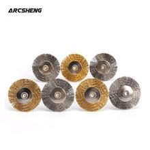 10Pcs Dremel Accessories 25 mm Steel or Brass Rotary Brush Dremel Wire Wheel Brushes for Grinder Rotary Tools 2024 - buy cheap