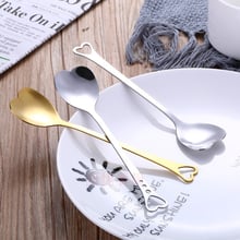 Heart Shape Stainless Steel Coffee Spoon Dessert Sugar Stirring Spoon Ice Cream yogurt Honey Spoon Kitchen Hot Gift with logo 2024 - buy cheap