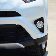 Высокое качество для Toyota RAV4 2017 2018 кузова головы спереди туман светильник лампы рамка палки ABS хромированная накладка 2 шт. 2024 - купить недорого