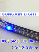 500 шт. SMD 0805 Синий супер яркий SMD светодиодный светильник диоды 0805 светодиодный 0805 диоды 460-465nm 80-120mcd 3,0-3,4 v светильник-излучающий диод 2024 - купить недорого