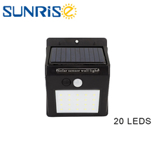 20 leds Solar power wall Light PIR Motion Sensor Wireless Rechargeable Outdoor Garden Garage Decoration Waterproof LED Sun light 2024 - buy cheap