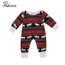 Citgeett Fashion Christmas Pajamas Set Long Sleeves Romper Kids Sleepwear Nightwear Playsuit Cute 2024 - buy cheap