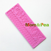 Mom&Pea GX119 Free Shipping Silicone Lace Mold ButterflyCake Decoration Fondant Cake 3D Mold Food Grade Silicone Mould 2024 - buy cheap