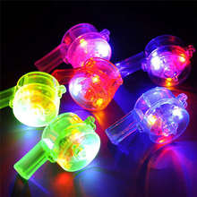 Игрушки Красочные мигающий светодиод свисток талреп светодиодный светильник весело в темное время суток вечерние рейв светящийся свисток светящиеся игрушки для детей 2024 - купить недорого