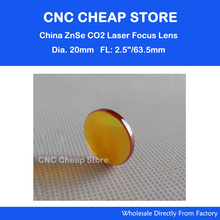 Free Shipping China ZnSe Laser Lens diameter 20mm focus length 63.5mm for co2 laser cutting engraving machine cutter parts 2024 - buy cheap