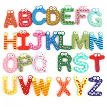 NuoNuoWell Baby Toys 26pcs English Letters Kids Wooden Alphabet Fridge Magnet Child Educational New 2024 - buy cheap