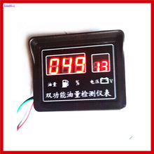 New 2 Funtions 12v/24v Auto Car Voltmeter Voltage Meter Gauge + Fuel Oil Gauge Fuel Level Scale Meter 2024 - buy cheap