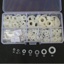 Kit de arruelas de plástico para espaçador, preto e branco, conjunto de anel plano, vedação, m2, 5, m3, m4, m5, m6, m8 2024 - compre barato