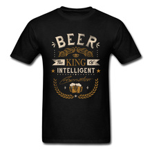 Oh Beer T-shirt King Of Intelligent T Shirts Mens Clothing Black Tops Vintage Letter Tees 80s Man Funny Tshirts Oversized 2024 - buy cheap