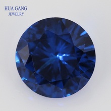 113 # синий синтетический шпинель, драгоценный камень, оптовая продажа, круглые бриллиантовые камни для ювелирных изделий, высокое качество, размер 0,8-3 мм 2024 - купить недорого