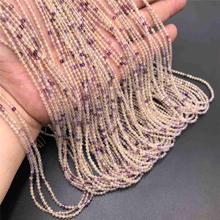 Natural purple amethysts yellow citrines Quartz crystal stone Beads Round Small faceted Loose Beads for Jewelry Making Bracelets 2024 - buy cheap