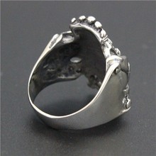 Anel de coroa de aço inoxidável 316l, anel punk de tamanho 7 a 13, joias da moda, 1 peça 2024 - compre barato