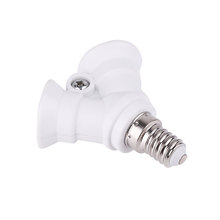 Светодиодный E14 до 2 E14 держатель лампы адаптер держатель лампы энергосберегающий белый AC220-230V 2024 - купить недорого