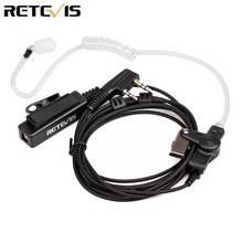 RETEVIS 2-контактный скрытый акустический трубчатый наушник с микрофоном для KENWOOD BAOFENG UV-5R BF-888S RETEVIS H777 QUANSHENG TYT C9005A 2024 - купить недорого