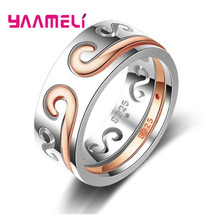 Hot Popular Round Finger Rings For Women 925 Sterling Silver Rose Gold Color Jewelry Present Jewelry Accessories 2024 - buy cheap