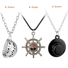 Anime Jewelry One Piece Necklace Pirate Luffy Rudder Skeleton Pendant Necklaces Men Women's Fashion Cosplay Accessories 2024 - buy cheap