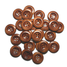 20PCS Wooden Buttons Natural Color Round 4-Holes Sewing Scrapbooking DIY Buttons Sewing Accessories Coconut Tree Wood Buttons 2024 - buy cheap