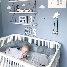 Cama infantil protectora para cuna, accesorios de cama para bebé, cama de parachoques para bebé recién nacido, almohada de cocodrilo de 185cm, juguete para habitación de niño pequeño 2024 - compra barato