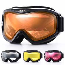 Лыж, сноуборда, лыжные очки УФ Защита Анти-туман снег очки для Для мужчин Для женщин молодежи 2024 - купить недорого