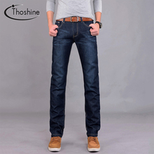 Thoshine 2017 marca hombres rectos Vaqueros verano algodón casual manga completa pantalón moda superior Denim Pantalones mens Vaqueros Pegatinas para uñas 2024 - compra barato