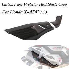 Accesorios de tubería de conexión media para motocicleta, Protector de fibra de carbono, cubierta de escudo térmico para Honda X-ADV 750 ADV 750 2024 - compra barato