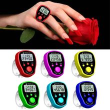OOTDTY-reloj con contador de dedos, contador de dedo electrónico LCD, retroiluminación con tiempo y contadores digitales (Color aleatorio) 2024 - compra barato