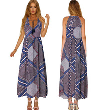 Women Summer Bohemia Dresses 2018 Sexy Print Beach Cover Up Beachwear Beach Dress Sexy Pareo Bikini Covers Beach Tunic Dress 2024 - buy cheap