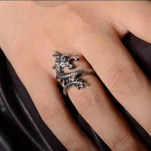 Мужские и женские массивные кольца в стиле панк, Винтажное кольцо в стиле ретро с драконом, ювелирные изделия 2024 - купить недорого
