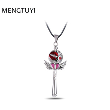 J Store Sailor Moon Red Heart Shape Pendant Necklaces for Women Necklace Pendant cosplay Fashion Jewelry 2024 - buy cheap