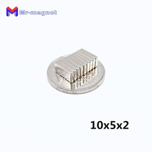 Block magnet 500pcs 10x5x2 mm magnesy 10mm Rare Earth neodymium N35 10*5*2 mm super strong Cuboid block magnets Hot sale 2024 - buy cheap