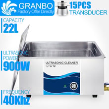 GRANBO Ultrasonic Cleaner Bath 22L 900W 110/220V bath  Cleaning Oil Rust Wax Auto Engine Lab Hardware 2024 - buy cheap