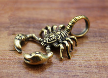 1PC Brass Scorpion Knife Bead Lanyard Pendant Key Chain Key Ring Necklace Bracelet DIY Accessories EDC Multipurpose Pendant 2024 - buy cheap