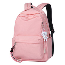 Preppy Women Backpack for School Teenagers Girl Stylish School Bag Ladies Waterproof Fabric Backpack Female Bookbag Mochila 2024 - buy cheap