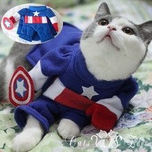 Captain of  America Pet Clothes cat clothes dog clothes 2024 - buy cheap