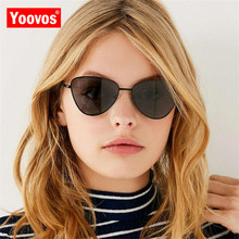 Yoovos 2021 De lujo De ojo De gato Gafas De Sol Retro mujeres De aleación De espejo Gafas Vintage De compras al aire libre Gafas De Sol De Gafas UV400 2024 - compra barato
