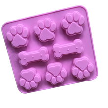 Molde de silicona con forma de pata de perro para Pastel de galletas, molde para jabón de Chocolate, cubitos de hielo, utensilios para hornear, torta de cumpleaños 2024 - compra barato