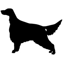 12.7*9.5CM Irish Setter Dog Decal Vinyl Stickers Cartoon Fashion Car Styling Decoration Accessories Black/Sliver C6-0022 2024 - buy cheap