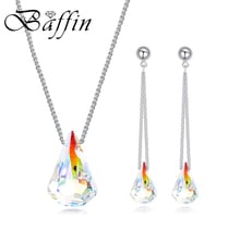 2018 BAFFIN оригинальные кристаллы от SWAROVSKI, ожерелье с кулоном в виде шипа, длинные серьги-подвески, ювелирные наборы для женщин, подарок для влю... 2024 - купить недорого