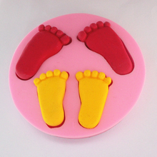 Pretty Baby Feet Fondant Mold Wedding Cake Mould Decoration Baking Tool 2024 - buy cheap