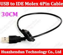 Free shipping via DHL/EMS 100pcs/lot High Quality USB to IDE Molex 4Pin Adapter Cable for Chassis Cooling Fan, Change 12V to 5V 2024 - buy cheap