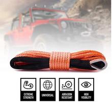 6MMx25M Orange Synthetic Winch Rope High Quality String Line off-road UHMWPE Cable Towing Rope With Sleeve for ATV/UTV/SUV 2024 - buy cheap