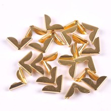 50 Uds. De Esquineros para libro de recortes de Metal dorado, Protector de esquinas para decoración, álbumes artesanales, carpetas de menús, 16x16x3mm, C2190 2024 - compra barato