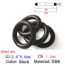 CS1.1mm ID3.8-8.6mm NBR Fluoro Rubber O-Ring Washer Seal Plastic gasket Silicone ring film oil and water seal gasket sealing 2024 - buy cheap