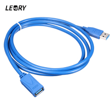 LEORY 1 м USB 3,0 A кабель-удлинитель для мужчин и женщин USB 3,0 m/F удлинитель для передачи данных высокоскоростной кабель-удлинитель 2024 - купить недорого