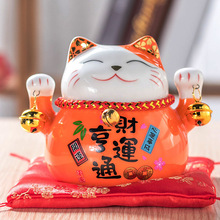 4.5 Inch Lucky Cat Piggy Bank Ceramic Mini Cat Japanese Style Opening Holiday Gift Animal Ornaments Home Living Room Decoration 2024 - buy cheap