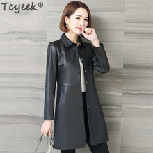 Tcyeek Natural Sheepskin Jacket Women Genuine Leather Trench Coat Female Long Spring Autumn Outwear clothes Clothes LWL1484 2024 - buy cheap